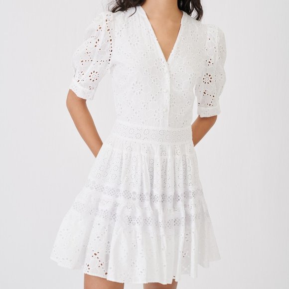 Maje Rayenette Lace Embroidered Dress - Picture 1 of 4
